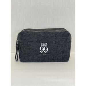 House 99 by David Beckham Men's Grey Tweed Toiletry Bag Travel Dopp Kit Case